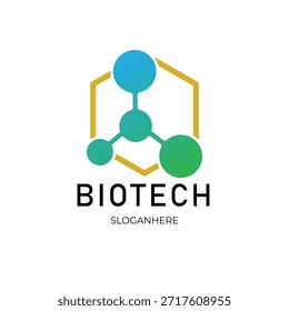Vector de Plantilla de logotipo de empresa de biotecnología
