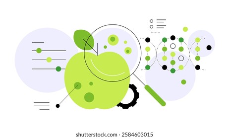 Biotech, CRISPR and scientific research. Tests and engineering. Flat illustration. Vector file.