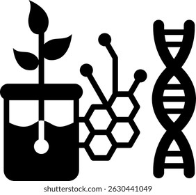 Biotech Icon Mixed Vector Illustration