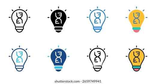 Conjunto de iconos de innovación biotecnológica colección de estilo múltiple 
