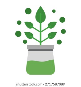 Biotech-Innovationssymbol auf weißem Hintergrund