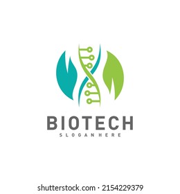 Biotech Leaf Logo Template Molecule Dna Stock Vector (Royalty Free ...