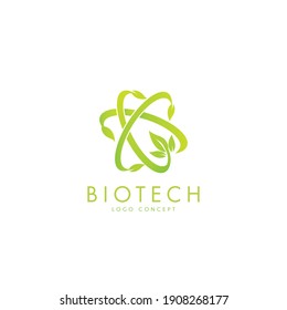 Biotech Logo Design Template Flat Style Stock Vector (Royalty Free ...