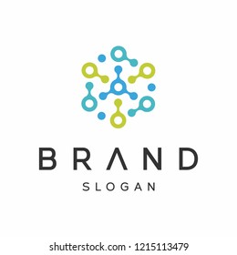 Biotech, Molecule, DNA, Atom, Medical or Science Logo Design Vector