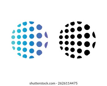 biotech nano, circle shapes molecule symbol icon design vector isolated transparent background