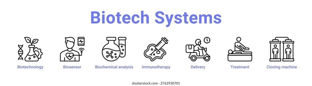 Biotech Systems icon banner and collection