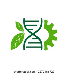 Icono vectorial de biotecnología. Símbolo ambiental de estilo plano aislado en fondo blanco. Ilustración del vector