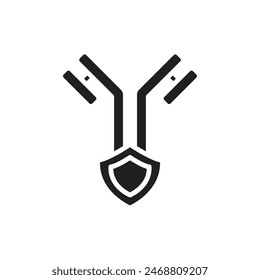 Biotechnology Antibody Filled Icon Vector Illustration