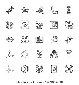 Biotechnology and Bioinformatics Line Vectors 