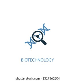 Biotechnology concept 2 colored icon. Simple blue element illustration. Biotechnology concept symbol design. Can be used for web and mobile UI/UX