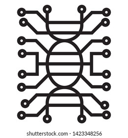 biotechnology dna icon design vector