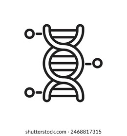 Biotecnología Dna Outline Icon Ilustración vectorial