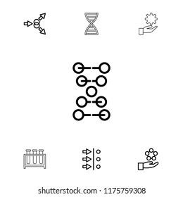 Biotechnology icon. collection of 7 biotechnology outline icons such as atom move, dna, atom in hand. editable biotechnology icons for web and mobile.