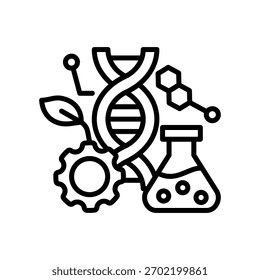 Biotechnology Icon Line Vector Illustration
