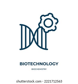 Biotechnology icon. Linear vector illustration from biochemistry collection. Outline biotechnology icon vector. Thin line symbol for use on web and mobile apps, logo, print media.