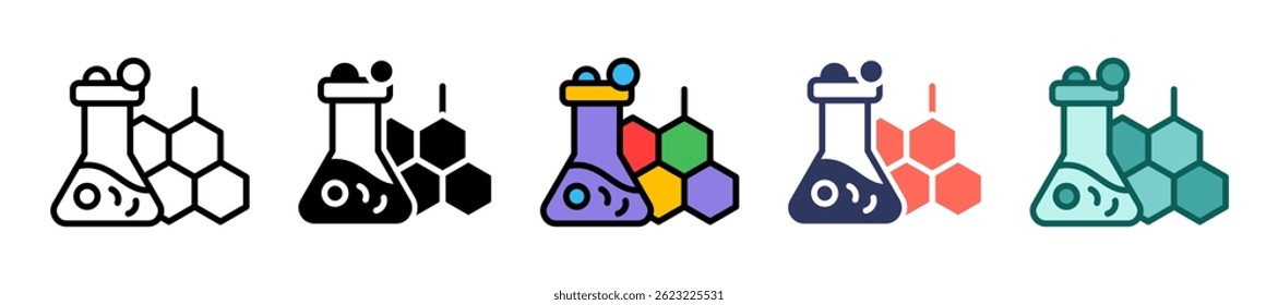 Ícone de biotecnologia Ilustração de vetor múltiplo