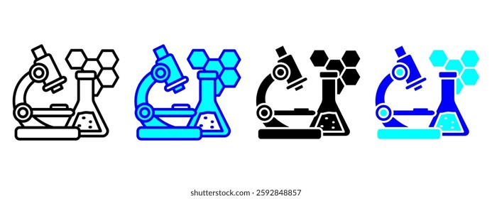 Biotechnology Icon Set Multiple Style Collection