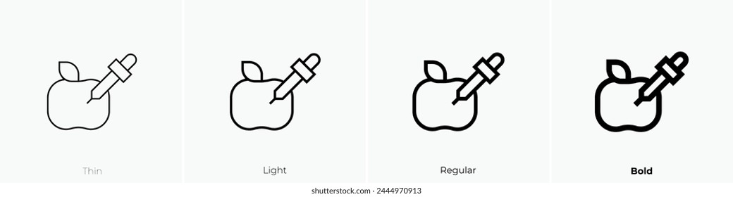 biotechnology icon. Thin, Light Regular And Bold style design isolated on white background