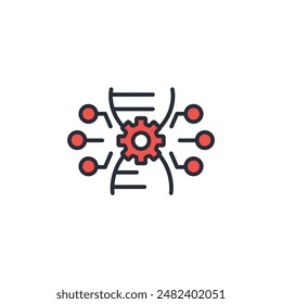 biotechnology icon. vector.Editable stroke.linear style sign for use web design,logo.Symbol illustration.