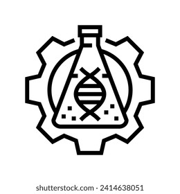 biotechnology lab cryptogenetics line icon vector. biotechnology lab cryptogenetics sign. isolated contour symbol black illustration