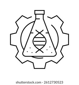 biotechnology lab cryptogenetics line icon vector. biotechnology lab cryptogenetics sign. isolated contour symbol black illustration