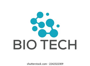 Diseño de logotipo de biotecnología, plantilla de diseño de vectores