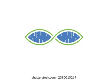 Biotechnology molecule logo design, Vector design template