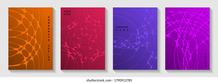 Biotechnologie und neurowissenschaftliche Vektorgrafiken decken sich mit der Struktur der Neuronen-Zellen. flexible Kurvenlinien Flussrückstände. Minimale Notebook-Vektorgrafiken-Layouts. Gesundheits- und Hygienekontrollen.