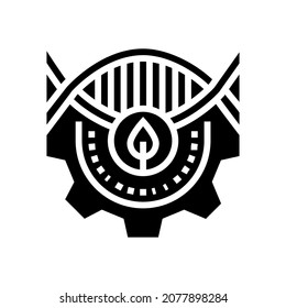 biotechnology processing glyph icon vector. biotechnology processing sign. isolated contour symbol black illustration