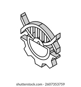 biotechnology processing isometric icon vector. biotechnology processing sign. isolated symbol illustration