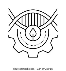 biotechnology processing line icon vector. biotechnology processing sign. isolated contour symbol black illustration