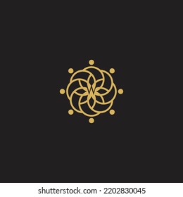 biotechnology Q flower logo icon illustration