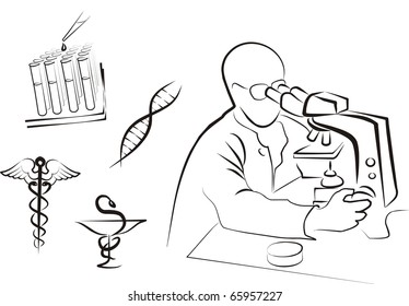 biotechnology set, medicine , analysis concept
