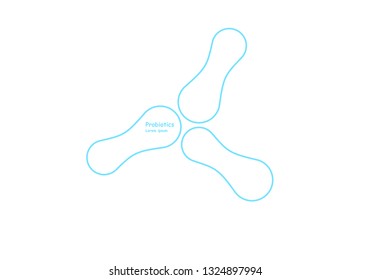 Biotechnology. Symbol molecule. Vector logo template. Abstract molecule vector template. Nanotechnology development. Logo for the medical industry, science, modern technologies