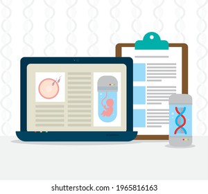 biotechnology and technology illustration design