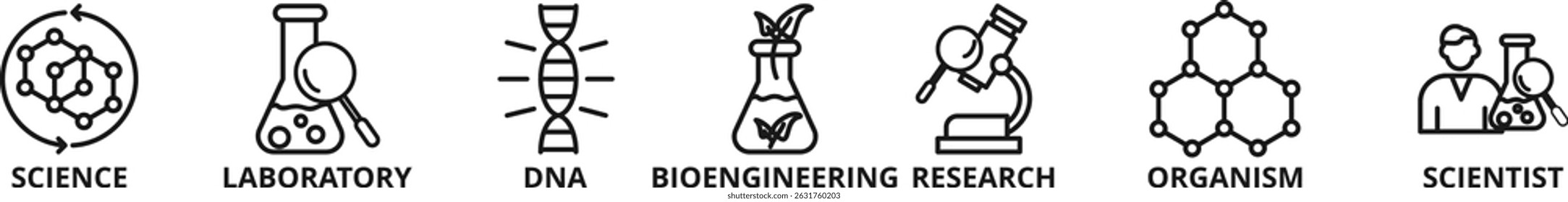 Biotechnology vector icon illustration concept