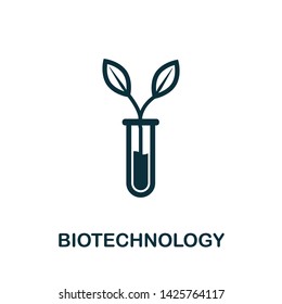 Biotechnology Vector Icon Illustration. Creative Sign From  Icons Collection. Filled Flat Biotechnology Icon For Computer And Mobile. Symbol, Logo Vector Graphics.