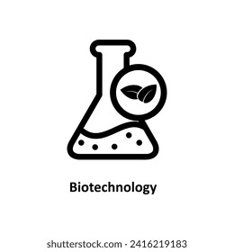 Biotechnologie, Vektorgrafik. flaches Biotechnologie-Symbol für Computer und Mobile. Symbol, einfaches flaches Zeichen auf weißem Hintergrund..eps
