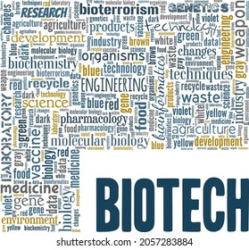 Biotechnology vector illustration word cloud isolated on white background.