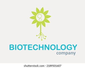 Biotechnology Vector Logo Design .biotech Company And Laboratory Logo