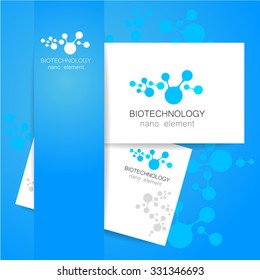 Biotechnology. Vector logo template.