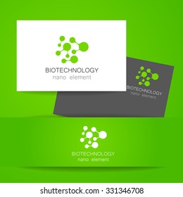 Biotechnology. Vector logo template.