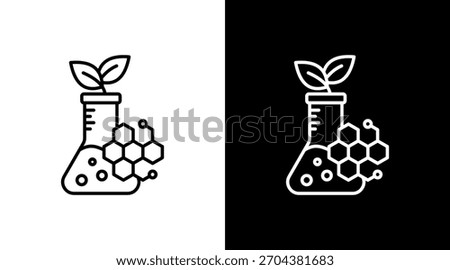 Biotechnology White Icon Set Design