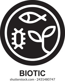 biotic, biology, ecology, ecosystem, biotic factor, biotic community solid expanded solid glyph icon for web mobile app presentation printing