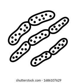 kleine mikroskopische Ikone mit modernem Flachzeilensymbol