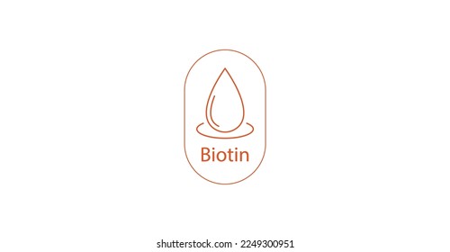 biotin vitamin b7 line icon vector illustration 