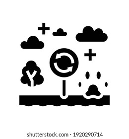 biotope ecosystem glyph icon vector. biotope ecosystem sign. isolated contour symbol black illustration