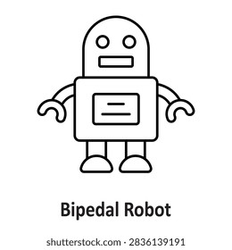 Bipedal Robot Vector Icon which can easily modify or edit

