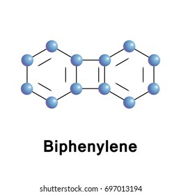 Biphenylene is an alternant, polycyclic hydrocarbon composed of two benzene rings joined together by a pair of mutual attachments