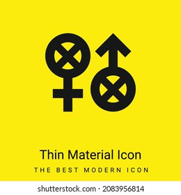 Biphobia minimal bright yellow material icon